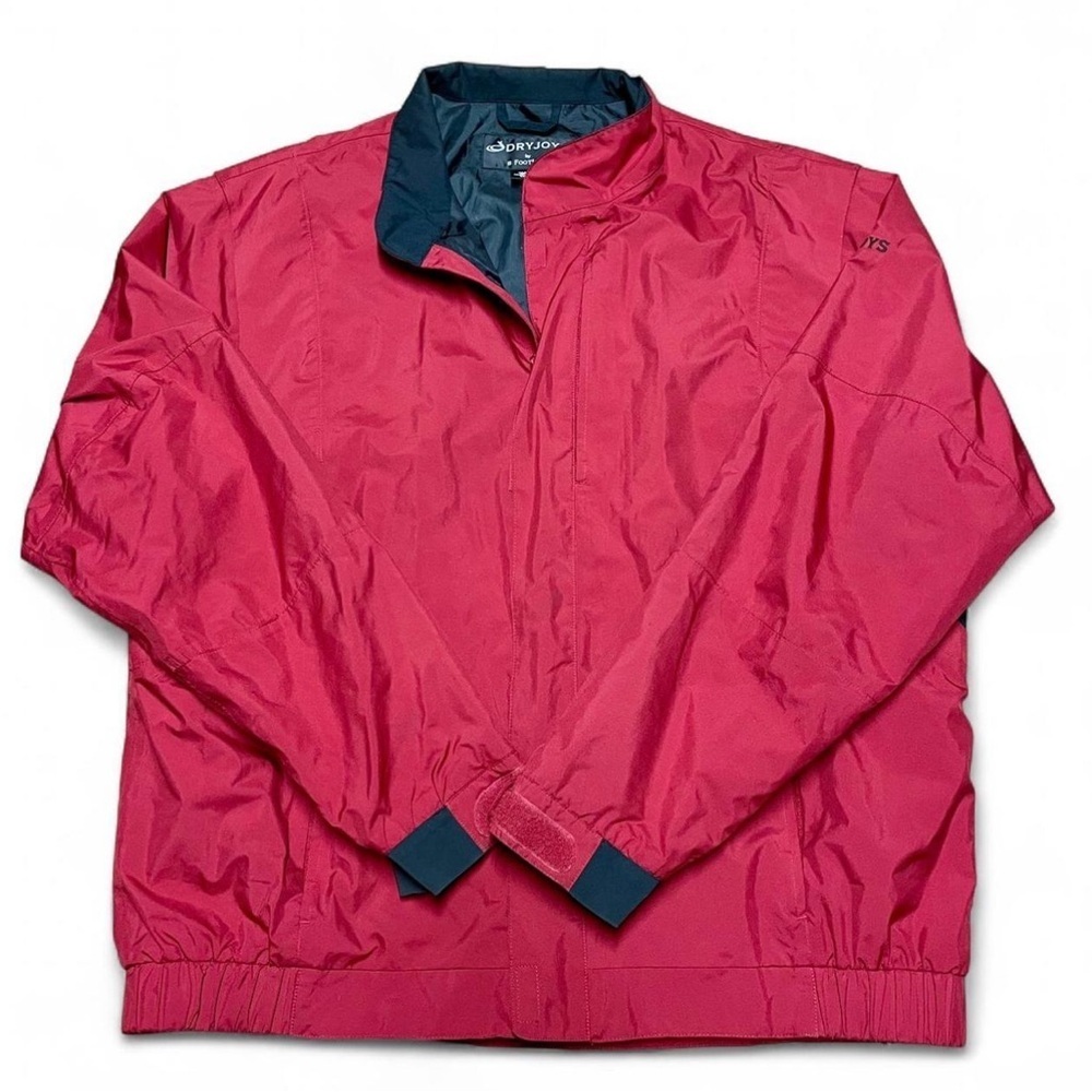 DryJoys by FootJoy Mens XL Red Windbreaker Jacket Full Zip Coat Lightweight Golf